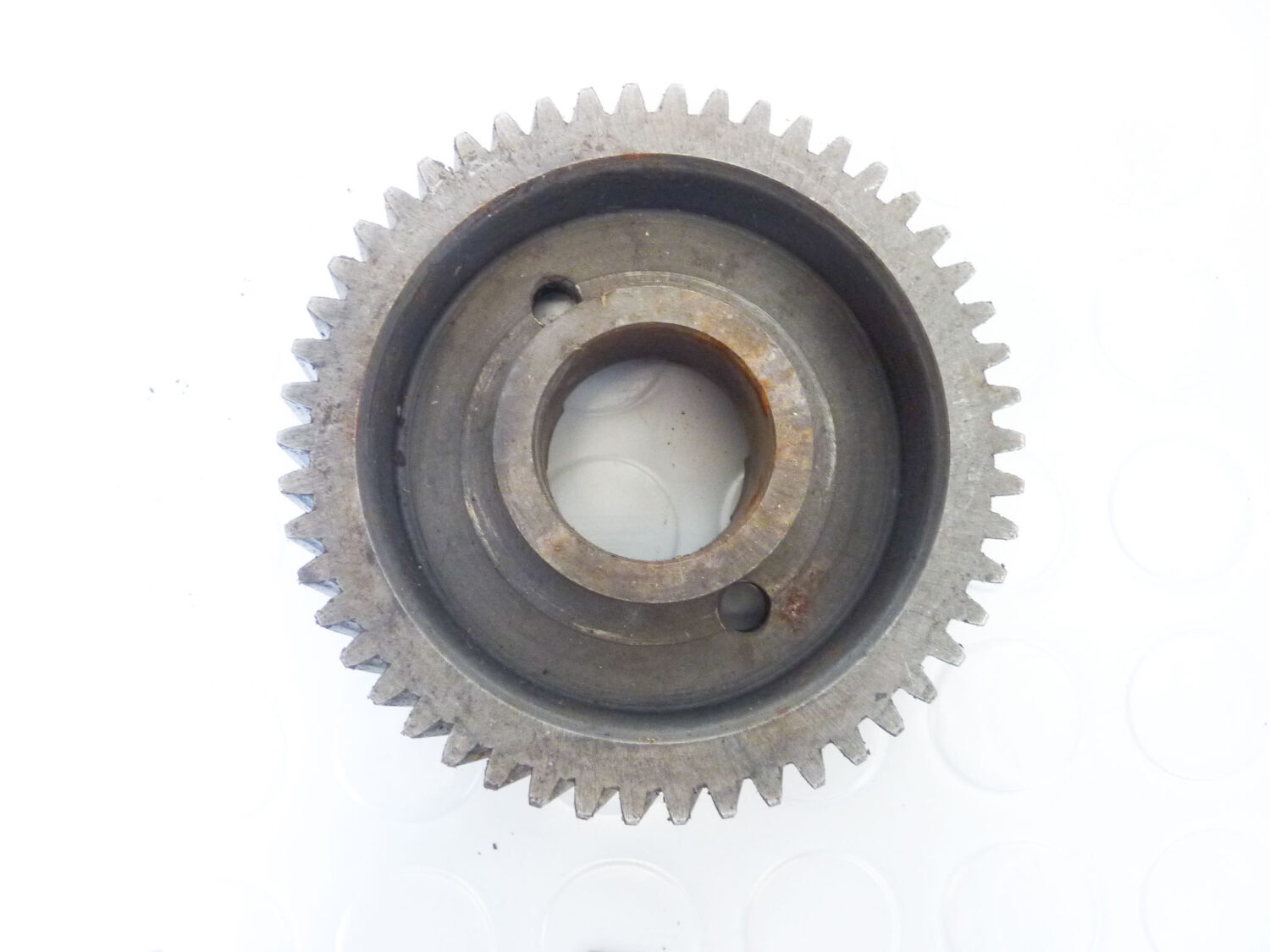 Ingranaggi trasmissione Guzzi Airone 250 completi - piattello spingidisco disco frizione tacche esterne - discho tacche interne - pignone motore codm2122 m2118 m2119 m2561 bis 2560 - immagine 10