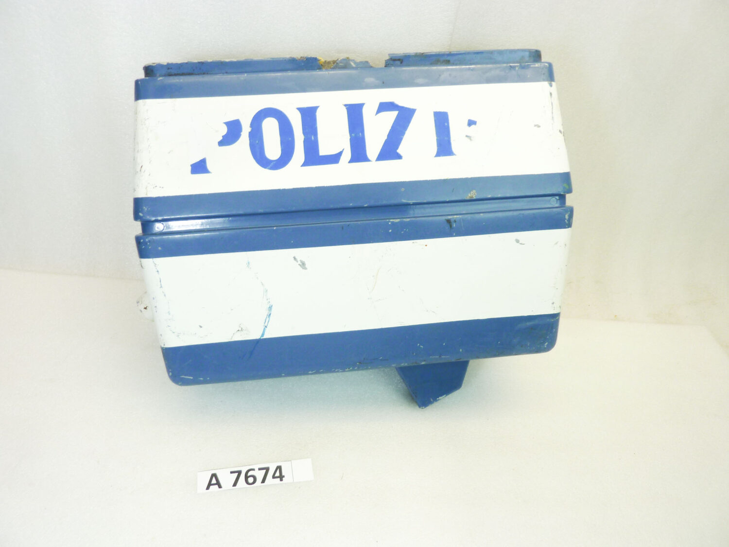 Borsa valigia laterale destra Guzzi V35 V50 850 T3 Polizia - idropittura lavabile, oggetto ad uso collezionistico in ambito privato