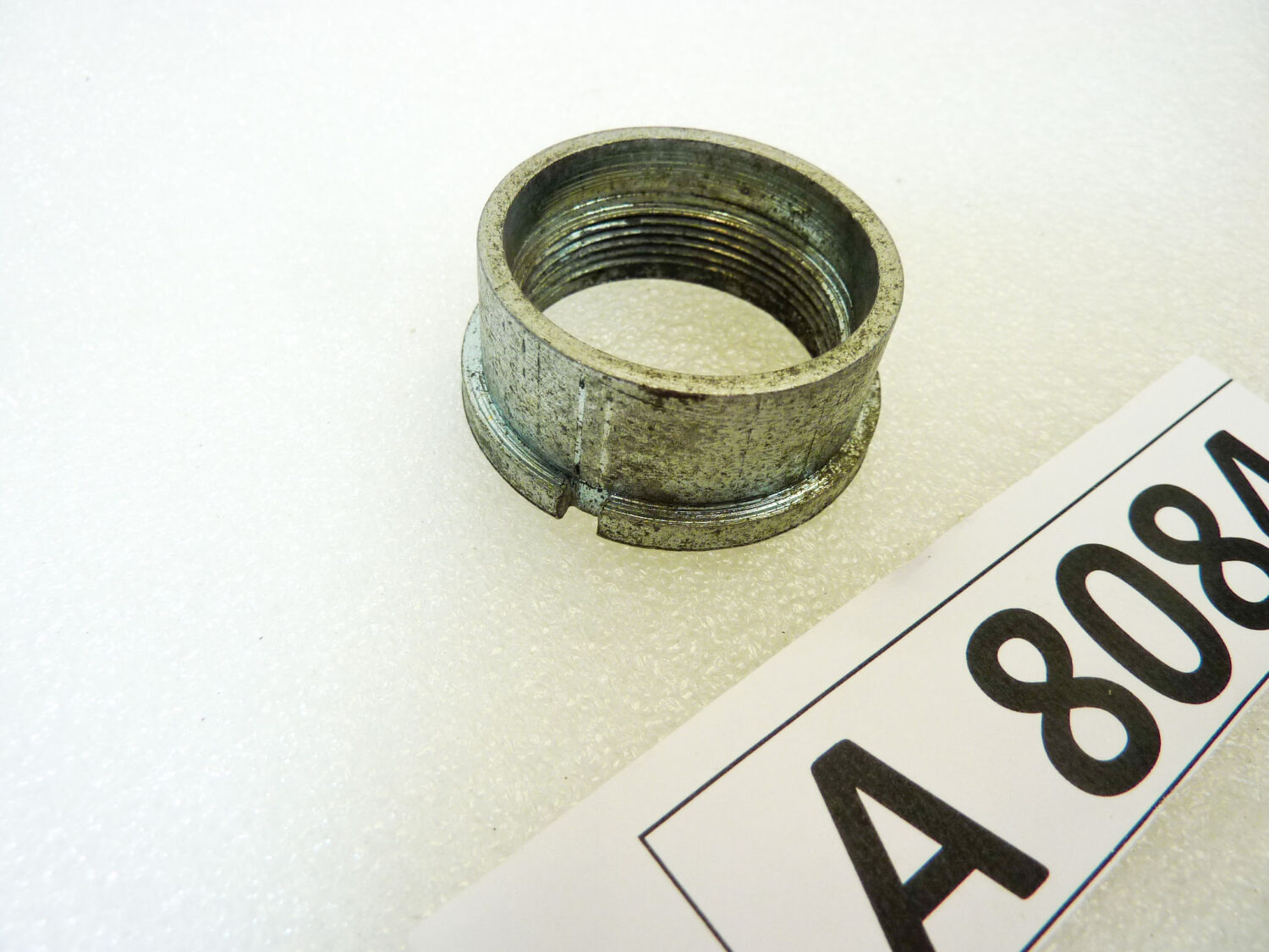 Ghiera collettore scarico Guzzi Gilera Benelli Morini Motobi Ducatim Minarelli vari modelli diam interno filetto 30,6 mm - diam imbocco interno 32,6 mm - alt 18,3 mm - immagine 2