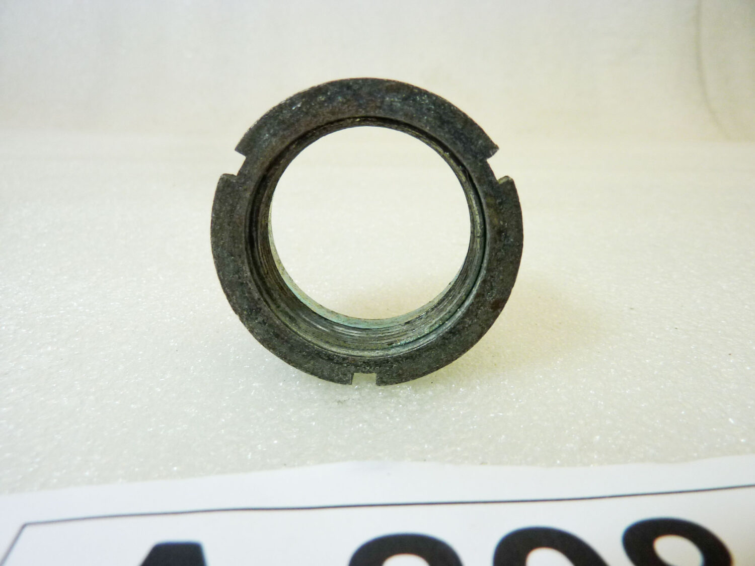Ghiera collettore scarico Guzzi Gilera Benelli Morini Motobi Ducatim Minarelli vari modelli diam interno filetto 30,6 mm - diam imbocco interno 32,6 mm - alt 18,3 mm - immagine 5