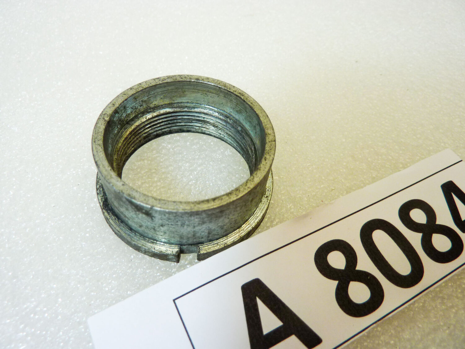 Ghiera collettore scarico Guzzi Gilera Benelli Morini Motobi Ducatim Minarelli vari modelli diam interno filetto 30,6 mm - diam imbocco interno 32,6 mm - alt 18,3 mm - immagine 6