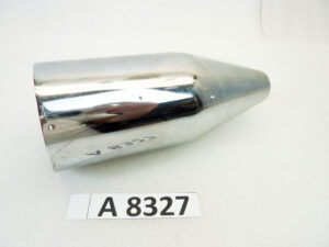 Coda terminale marmitta moto epoca Guzzi diam imbocco 85 mm lungh 217 mm diam uscita 29,5 mm NUOVO fondo di magazzino vedi foto leggi descrizione