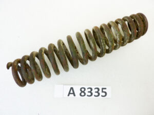 Molla forcella anteriore moto epoca miliotare vari modelli parallelogramma lungh 235 mm largh centrale 56 mm filo 7,7 mm
