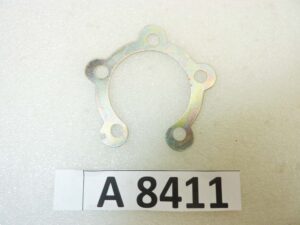 Piastra sicurezza ferma bulloni corona moto ciclomotori epoca Benelli Gilera Guzzi Piaggio diam int 46 mm int fori laterali 35 mm NUOVO fondo di magazzino vedi foto leggi descrizione