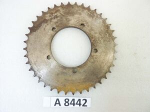 Corona 40 denti passo 535 diam foro centrale 90 mm diam est 208,5 mm interasse fori laterle 63 mm moto epoca Guzzi Gilera Benelli Motobi MV Agusta Morini Malaguti Ducati Cagiva Aprilia vari modelli NUOVO fondo di magazzino vedi foto leggi descrizione