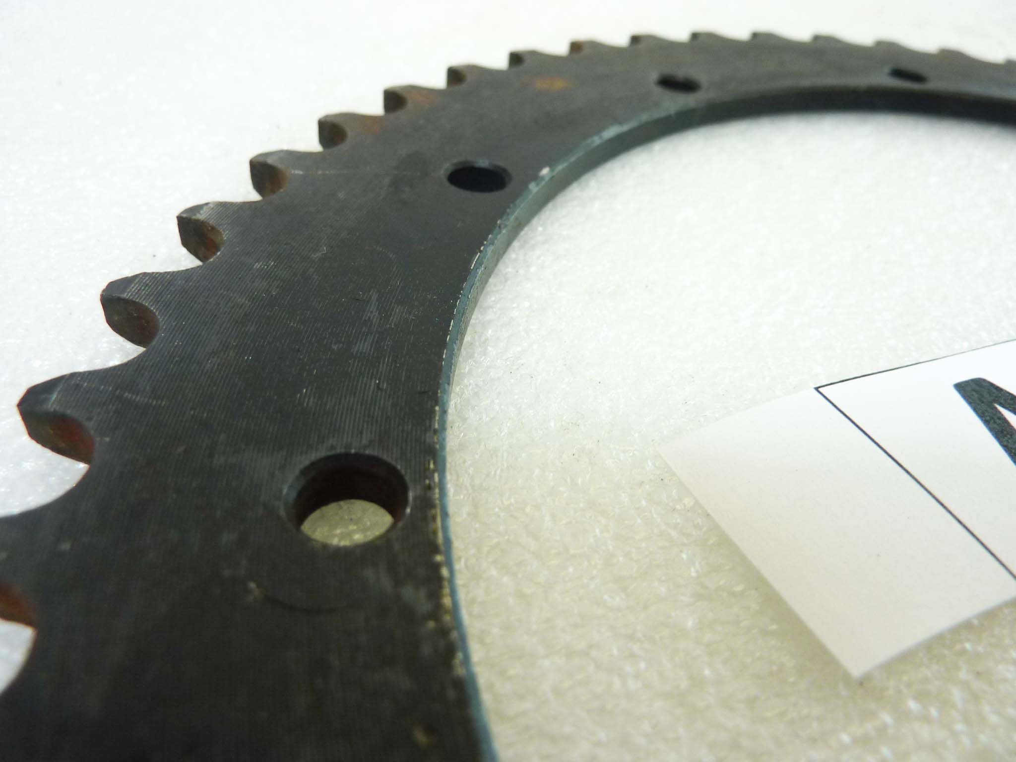 Corona 53 denti passo 415 diam foro centrale 162 mm diam est 220 mm interasse fori opposti 175 mm moto epoca Guzzi Gilera Benelli Motobi Mv Agusta Morini Malaguti Ducati Cagiva Aprilia vari modelli NUOVO fondo di magazzino vedi foto leggi descrizione - immagine 3