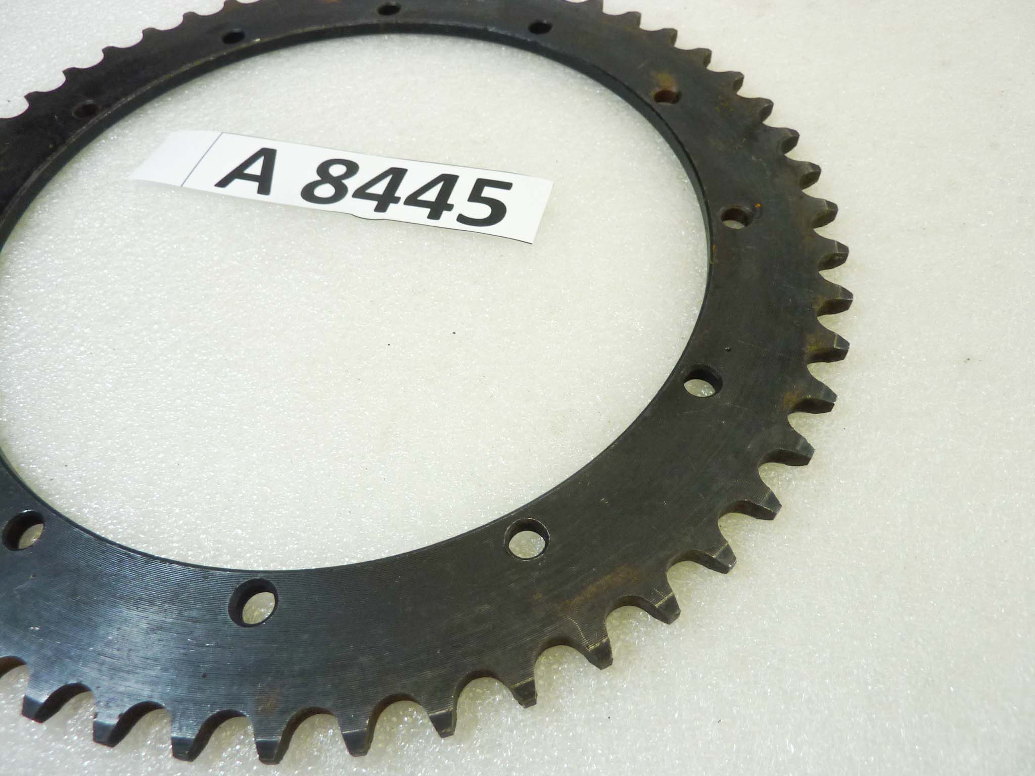 Corona 53 denti passo 415 diam foro centrale 162 mm diam est 220 mm interasse fori opposti 175 mm moto epoca Guzzi Gilera Benelli Motobi Mv Agusta Morini Malaguti Ducati Cagiva Aprilia vari modelli NUOVO fondo di magazzino vedi foto leggi descrizione - immagine 5