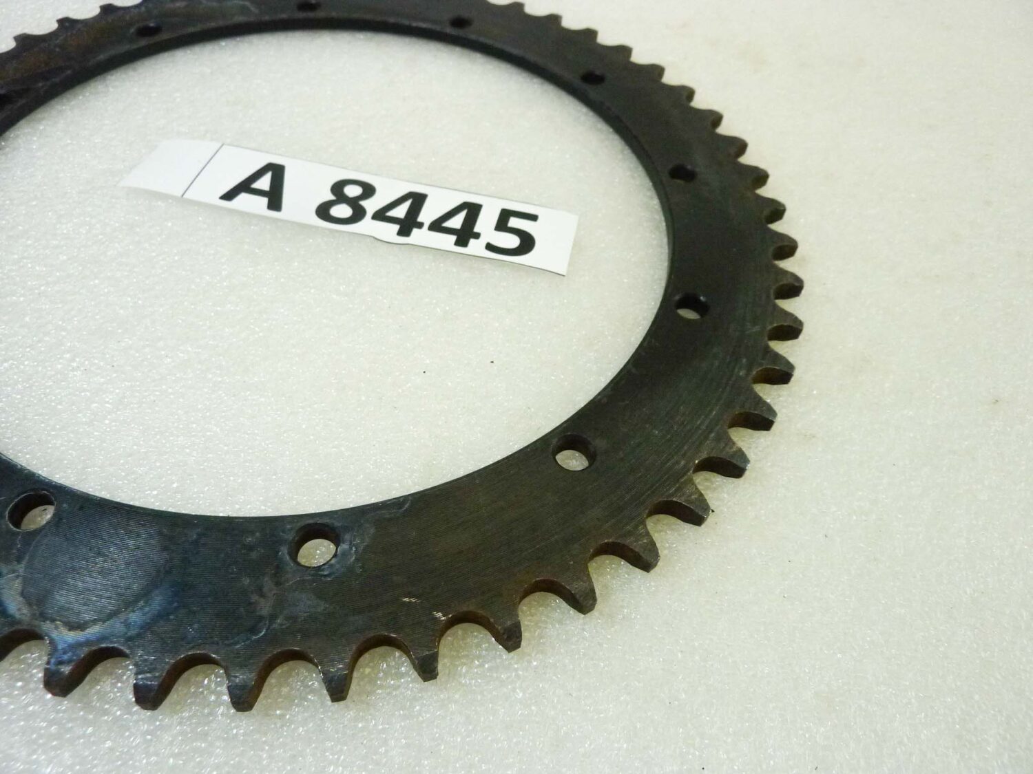 Corona 53 denti passo 415 diam foro centrale 162 mm diam est 220 mm interasse fori opposti 175 mm moto epoca Guzzi Gilera Benelli Motobi Mv Agusta Morini Malaguti Ducati Cagiva Aprilia vari modelli NUOVO fondo di magazzino vedi foto leggi descrizione - immagine 7