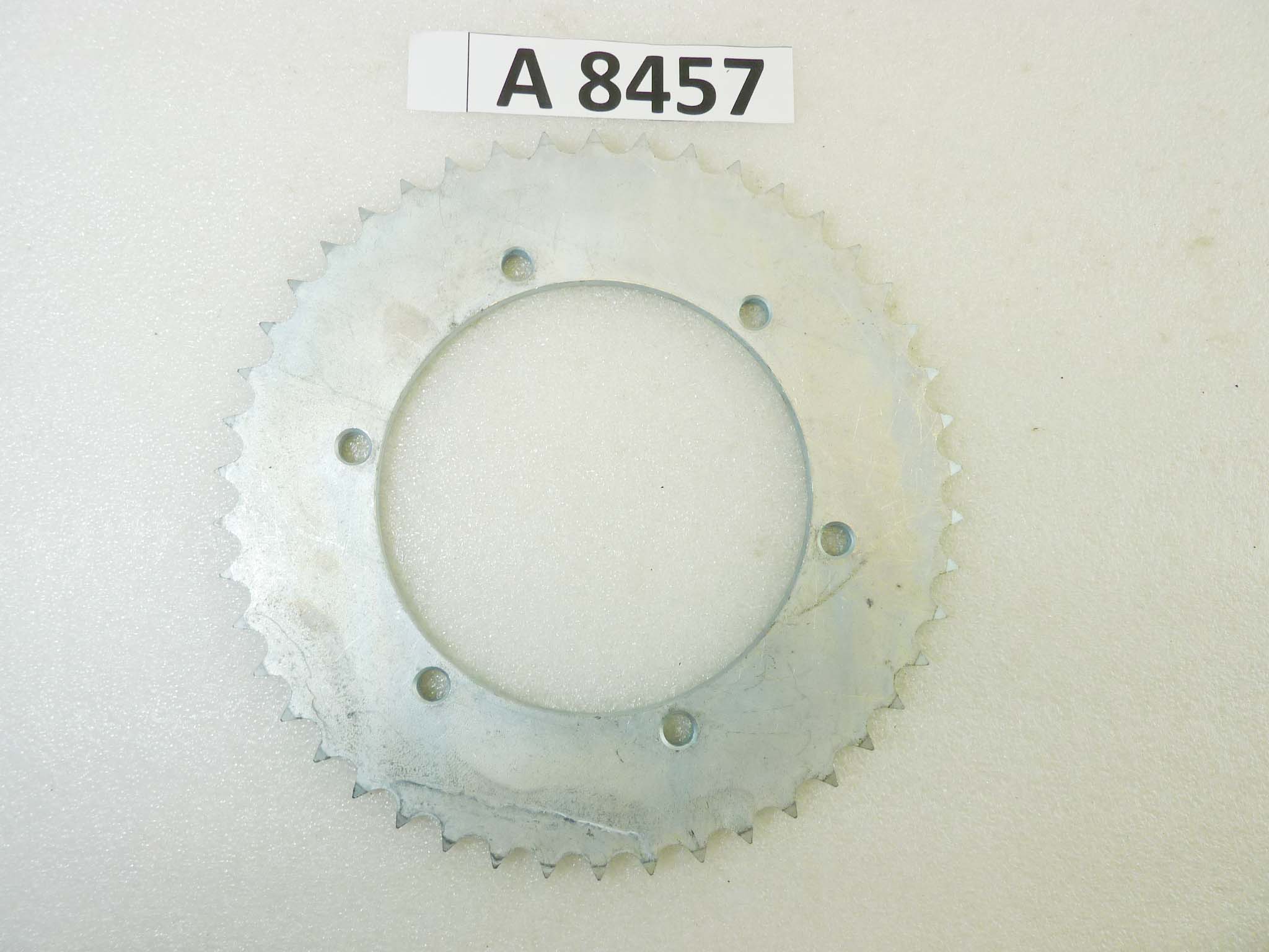 Corona 46 denti passo 420 diam foro centrale 110 mm diam est 192 mm interasse fori opposti 125 mm moto epoca Guzzi Gilera Benelli Motobi Mv Agusta Morini Malaguti Ducati Cagiva Aprilia vari modelli NUOVO fondo di magazzino vedi foto leggi descrizione
