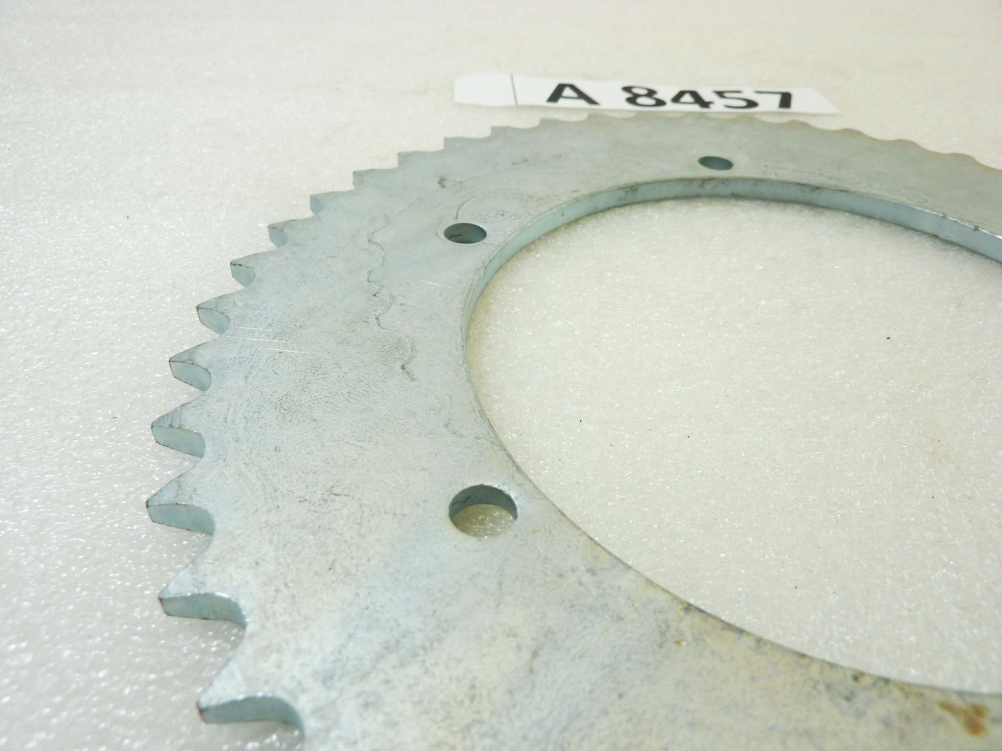Corona 46 denti passo 420 diam foro centrale 110 mm diam est 192 mm interasse fori opposti 125 mm moto epoca Guzzi Gilera Benelli Motobi Mv Agusta Morini Malaguti Ducati Cagiva Aprilia vari modelli NUOVO fondo di magazzino vedi foto leggi descrizione - immagine 5