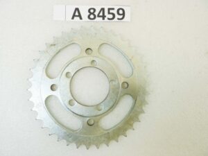 Corona 38 denti passo 420 diam foro centrale 50 mm diam est 159 mm interasse fori laterali 37 mm moto epoca Guzzi Gilera Benelli Motobi MV Agusta Morini Malaguti Ducati Cagiva Aprilia vari modelli NUOVO fondo di magazzino vedi foto leggi descrizione