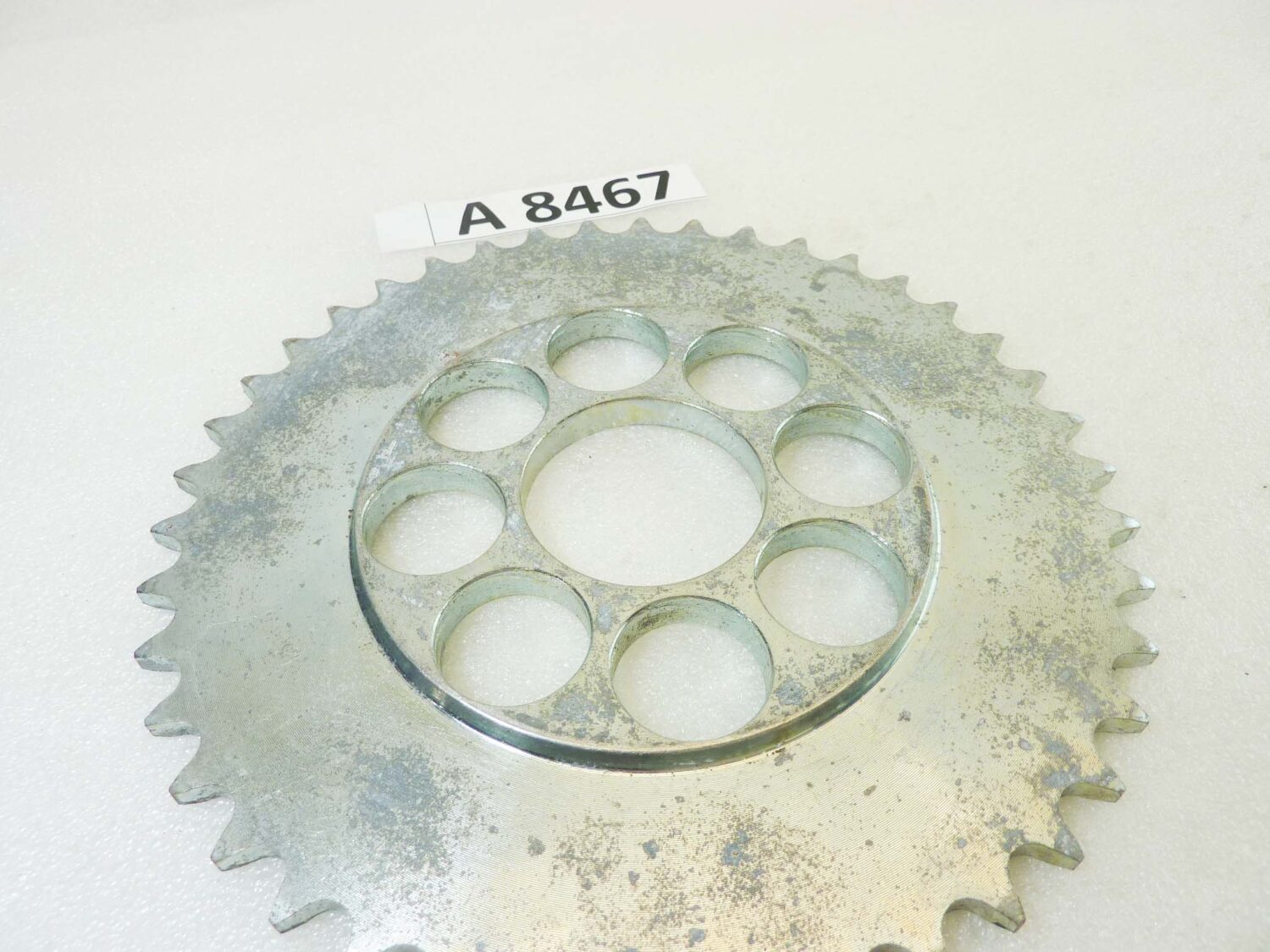 Corona Guzzi Airone 250 42 denti passo 525 diam foro centrale 54 mm moto epoca Guzzi vari modelli NUOVO fondo di magazzino vedi foto leggi descrizione - immagine 2