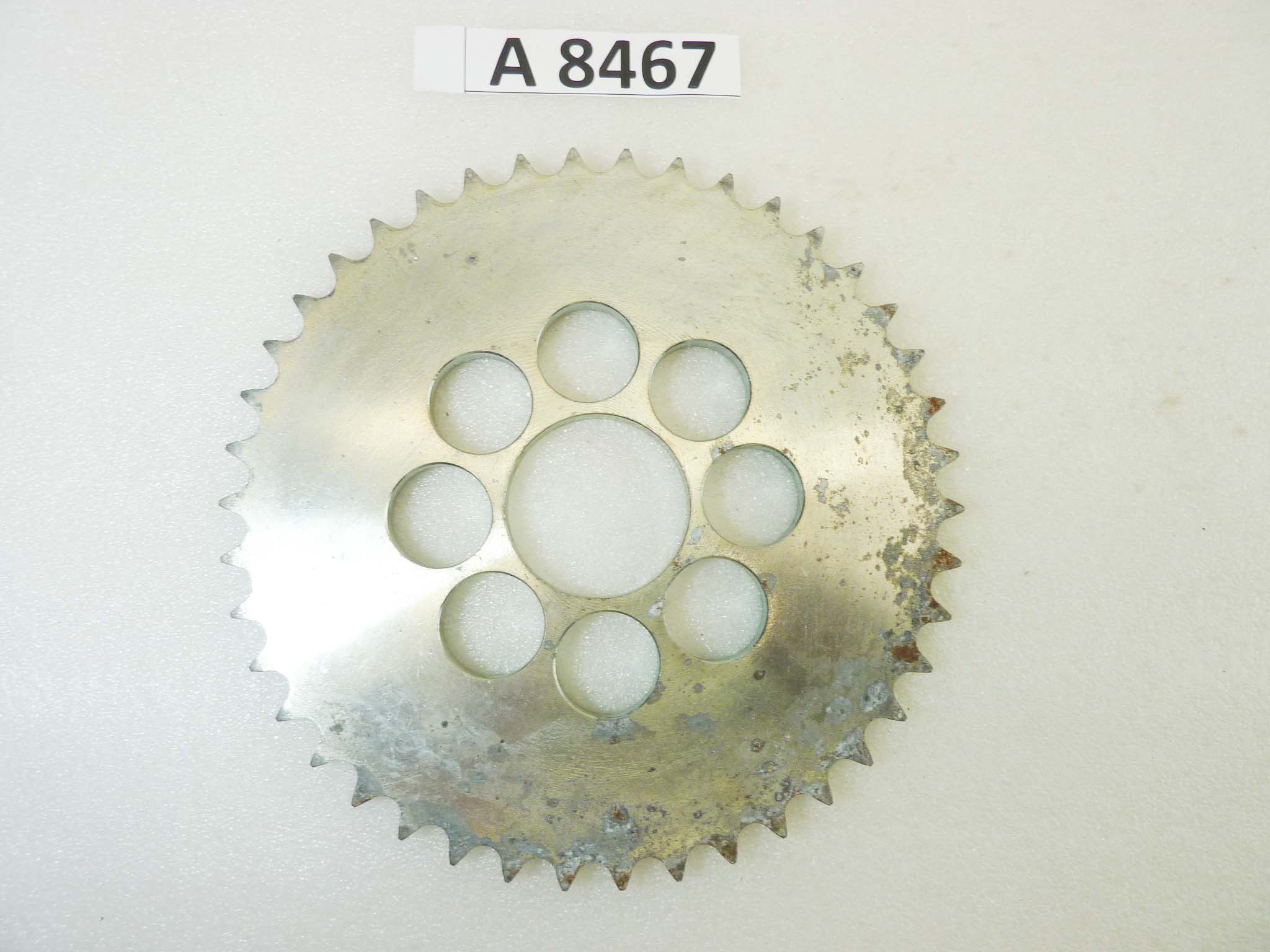 Corona Guzzi Airone 250 42 denti passo 525 diam foro centrale 54 mm moto epoca Guzzi vari modelli NUOVO fondo di magazzino vedi foto leggi descrizione - immagine 5