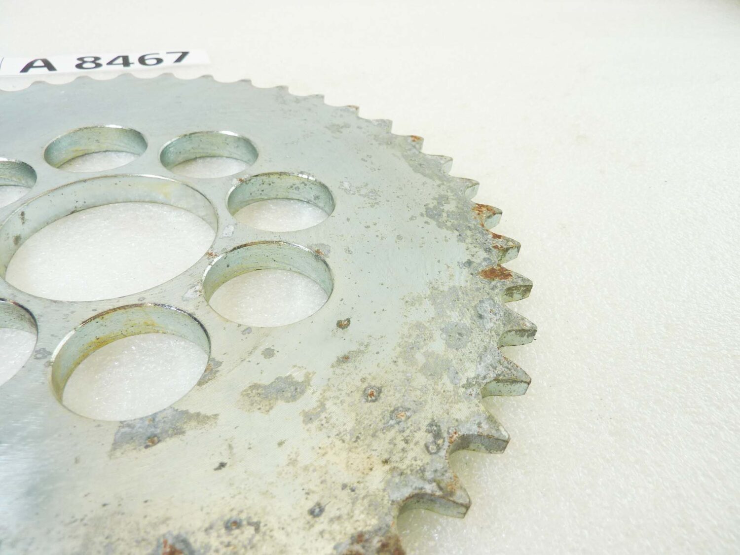 Corona Guzzi Airone 250 42 denti passo 525 diam foro centrale 54 mm moto epoca Guzzi vari modelli NUOVO fondo di magazzino vedi foto leggi descrizione - immagine 7