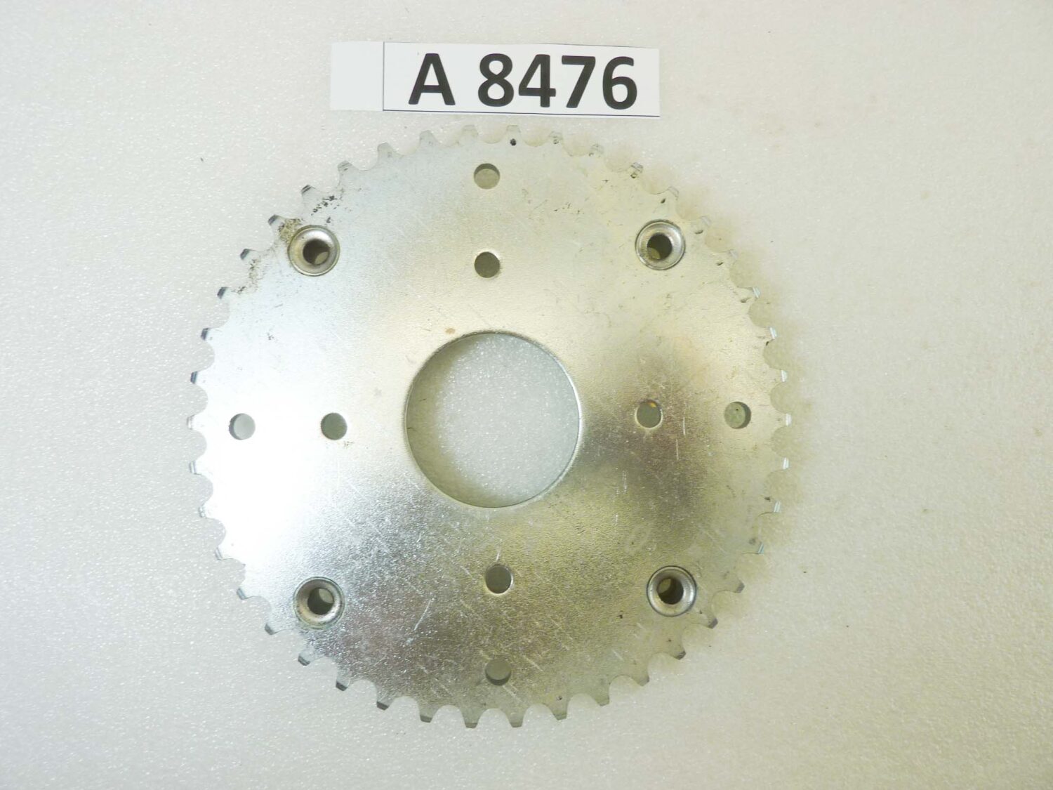 Corona Guzzi Benelli Trial 42 denti passo 420 diam foro centrale 50 mm diam est 174 mm int perni 145 mm moto epoca Guzzi Benelli vari modelli NUOVO fondo di magazzino vedi foto leggi descrizione - immagine 6