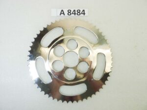 Corona cromata 56 denti passo 420 diam foro centrale 42 mm diam est 230 mm moto epoca Guzzi Gilera Benelli Motobi MV Agusta Morini Malaguti Ducati Cagiva Aprilia vari modelli NUOVO fondo di magazzino vedi foto leggi descrizione