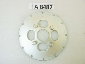 Piatto porta corona Guzzi e vari 554 diam foro centrale 46 mm diam est 186 mm int perni 90 mm moto epoca vari modelli NUOVO fondo di magazzino vedi foto leggi descrizione