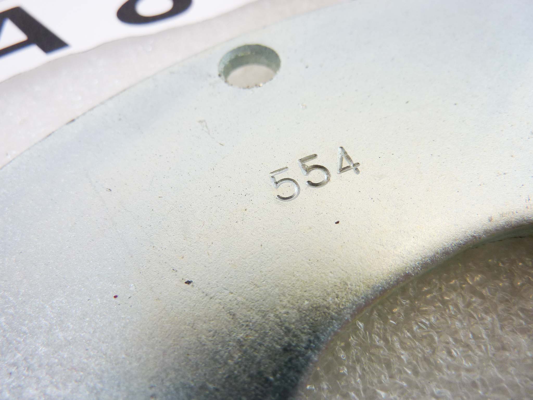 Piatto porta corona Guzzi e vari 554 diam foro centrale 46 mm diam est 186 mm int perni 90 mm moto epoca vari modelli NUOVO fondo di magazzino vedi foto leggi descrizione - immagine 3