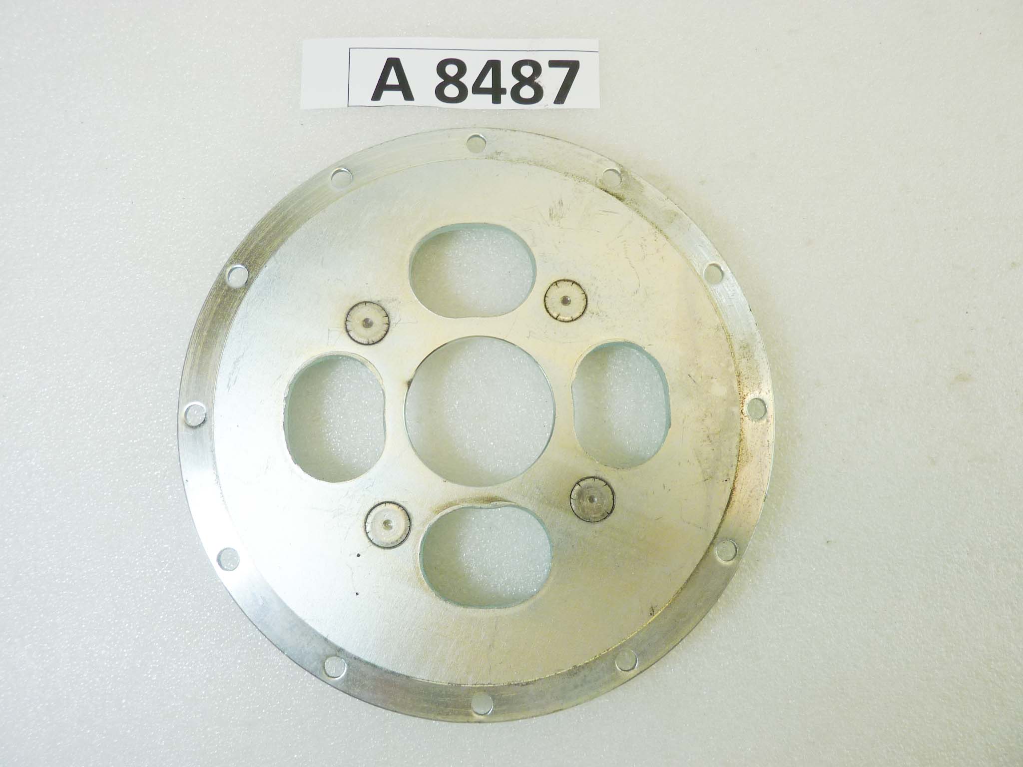 Piatto porta corona Guzzi e vari 554 diam foro centrale 46 mm diam est 186 mm int perni 90 mm moto epoca vari modelli NUOVO fondo di magazzino vedi foto leggi descrizione - immagine 4