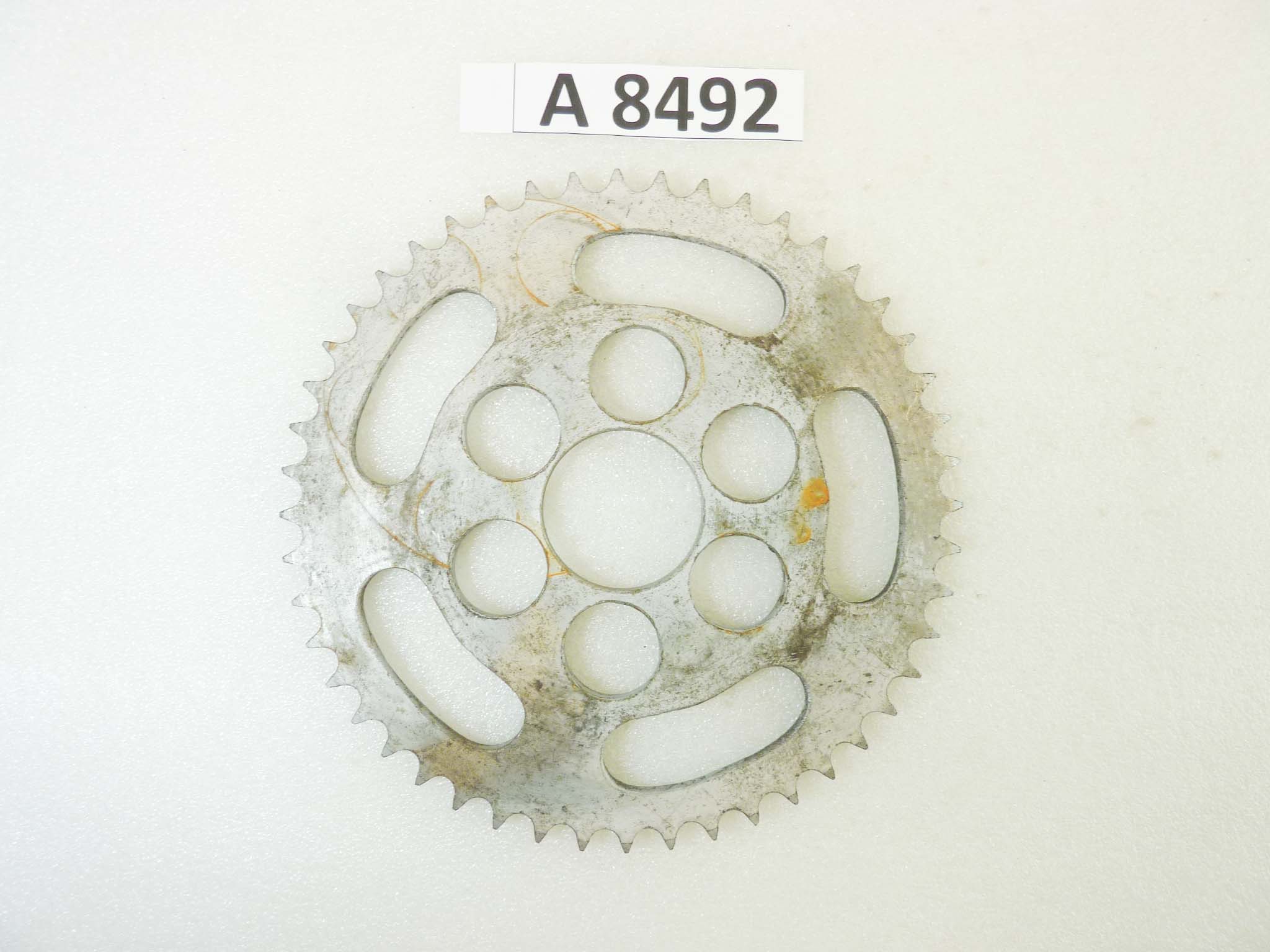 Corona 48 denti passo 428 diam foro centrale 46 mm diam est 200 mm moto epoca Guzzi Gilera Benelli Motobi MV Agusta Morini Malaguti Ducati Cagiva Aprilia vari modelli NUOVO fondo di magazzino vedi foto leggi descrizione - immagine 6