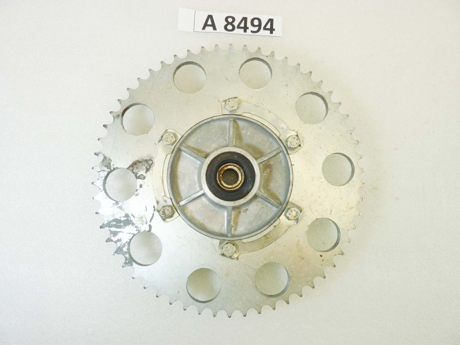 Corona Cagiva e varie epoca 58 denti perno ruota 15 mm diam est 240 mm int fori vari modelli NUOVO fondo di magazzino vedi foto leggi descrizione