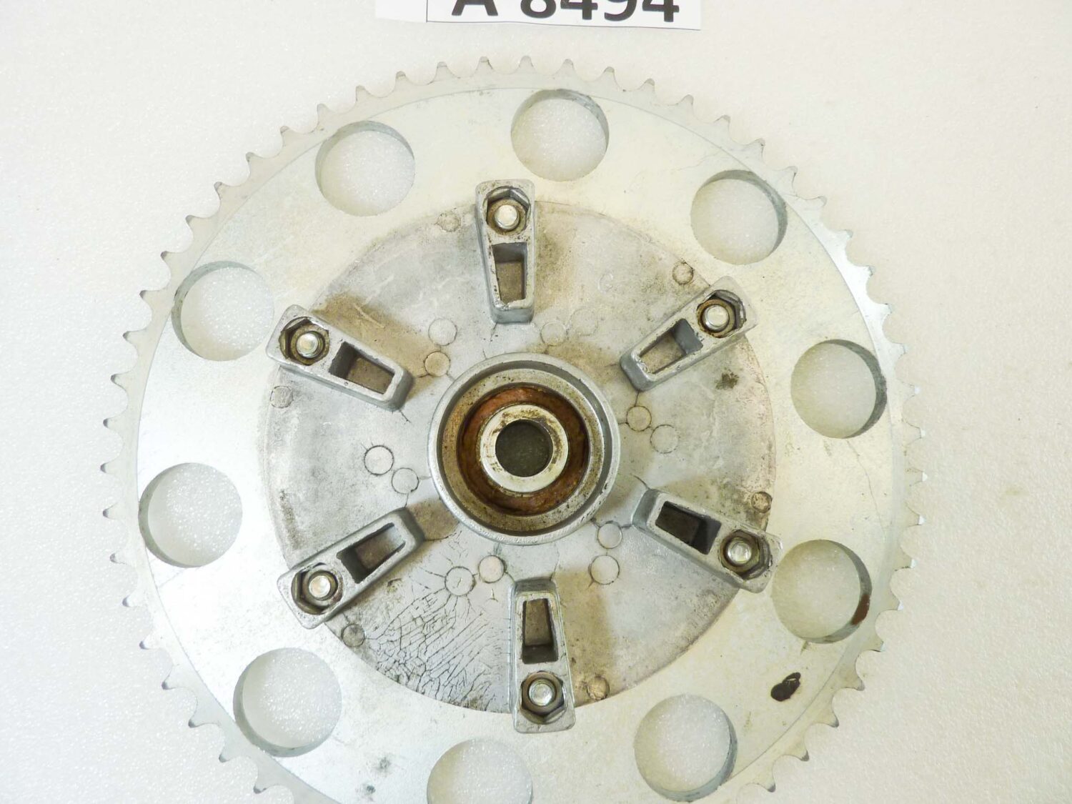 Corona Cagiva e varie epoca 58 denti perno ruota 15 mm diam est 240 mm int fori vari modelli NUOVO fondo di magazzino vedi foto leggi descrizione - immagine 9