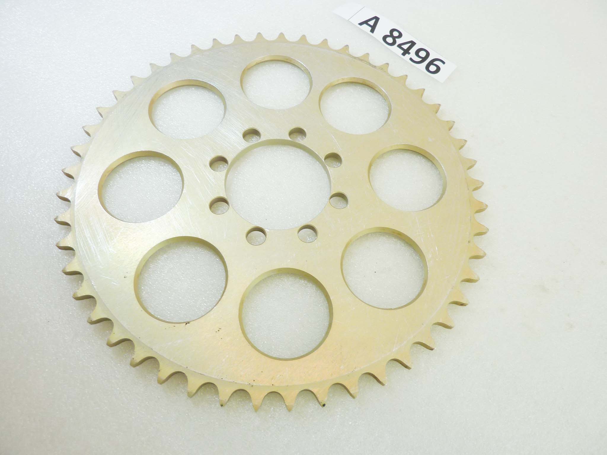 Corona Harley Davidson PBI 0552 49T 49 denti passo 525 diam foro centrale 63 mm diam est 257 mm int fori opposti 78 mm vari modelli NUOVO fondo di magazzino vedi foto leggi descrizione - immagine 7