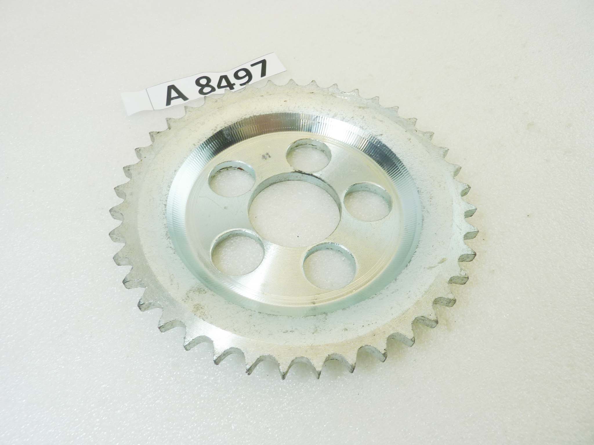 Corona 41 denti passo 428 diam foro centrale 46 mm diam est 171 mm moto epoca Guzzi Gilera Benelli Motobi MV Agusta Morini Malaguti Ducati Cagiva Aprilia vari modelli NUOVO fondo di magazzino vedi foto leggi descrizione - immagine 2