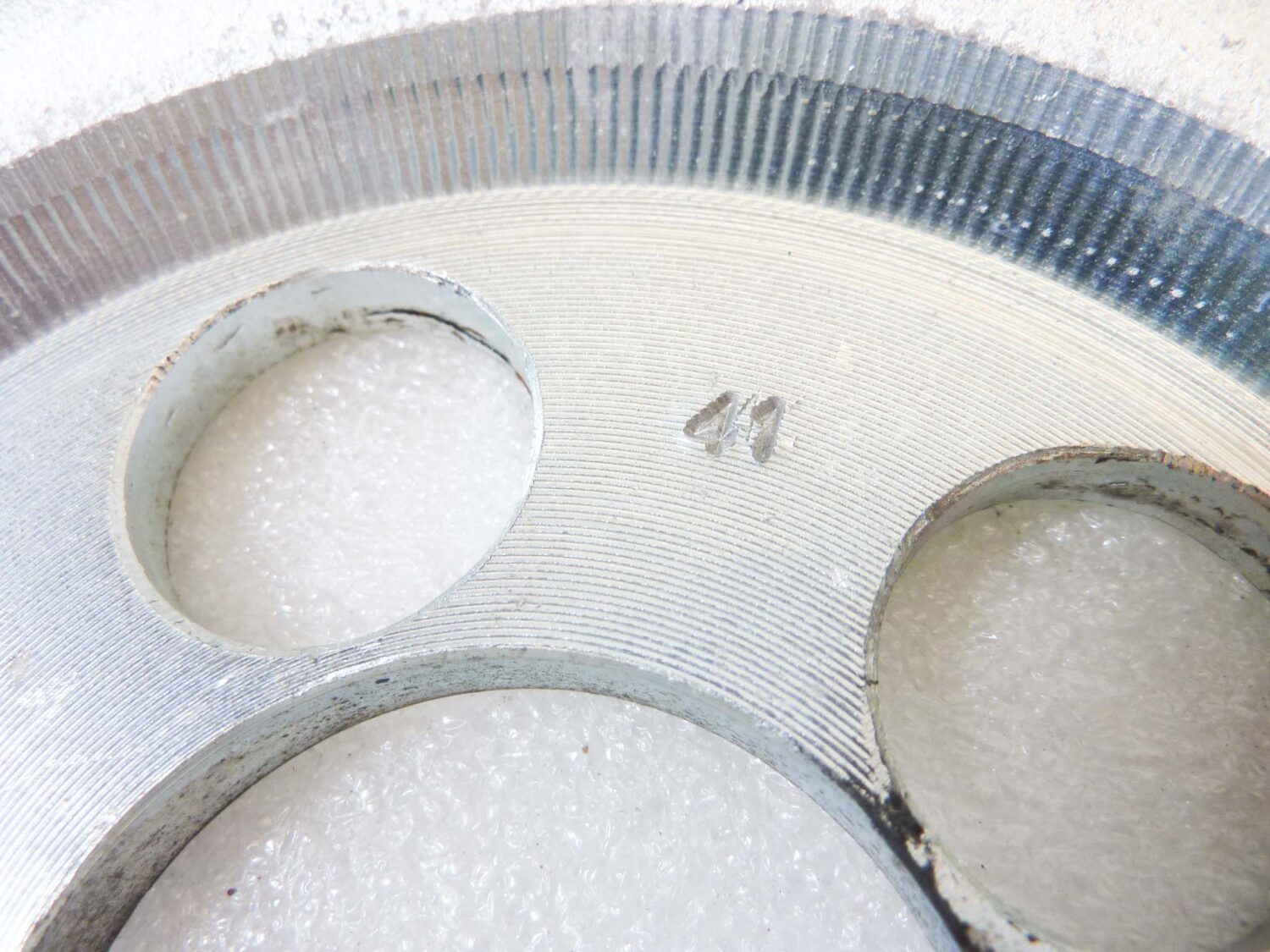 Corona 41 denti passo 428 diam foro centrale 46 mm diam est 171 mm moto epoca Guzzi Gilera Benelli Motobi MV Agusta Morini Malaguti Ducati Cagiva Aprilia vari modelli NUOVO fondo di magazzino vedi foto leggi descrizione - immagine 5