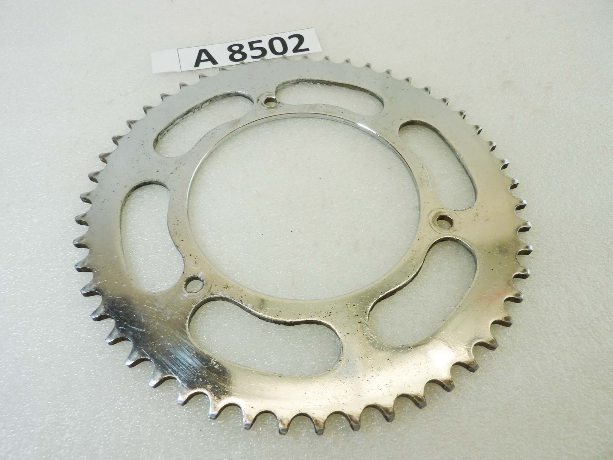 Corona cromata Guzzi Guzzino 3 fori 51 denti NUOVO fondo di magazzino vedi foto leggi descrizione - immagine 2