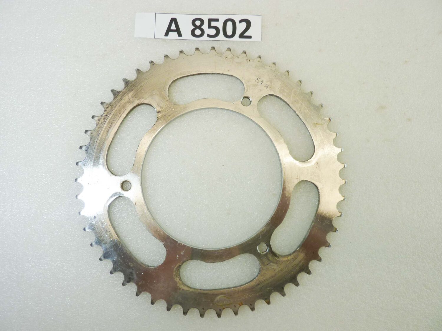 Corona cromata Guzzi Guzzino 3 fori 51 denti NUOVO fondo di magazzino vedi foto leggi descrizione - immagine 5