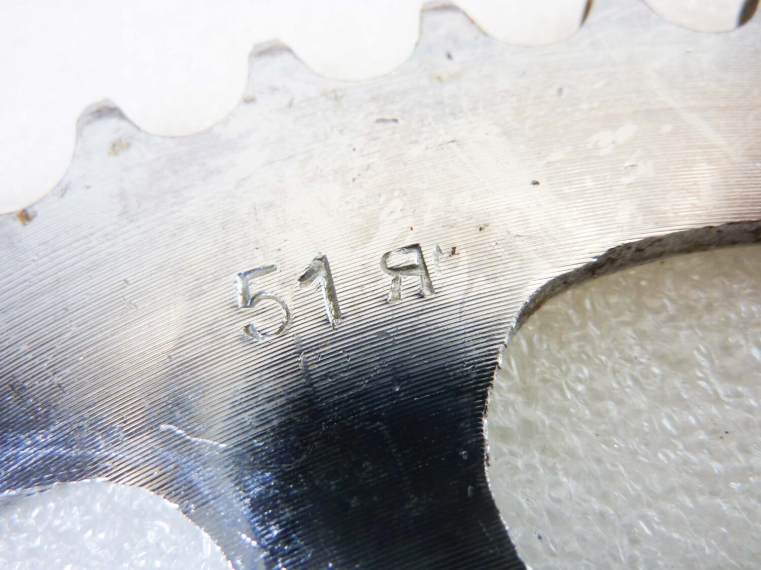 Corona cromata Guzzi Guzzino 3 fori 51 denti NUOVO fondo di magazzino vedi foto leggi descrizione - immagine 6