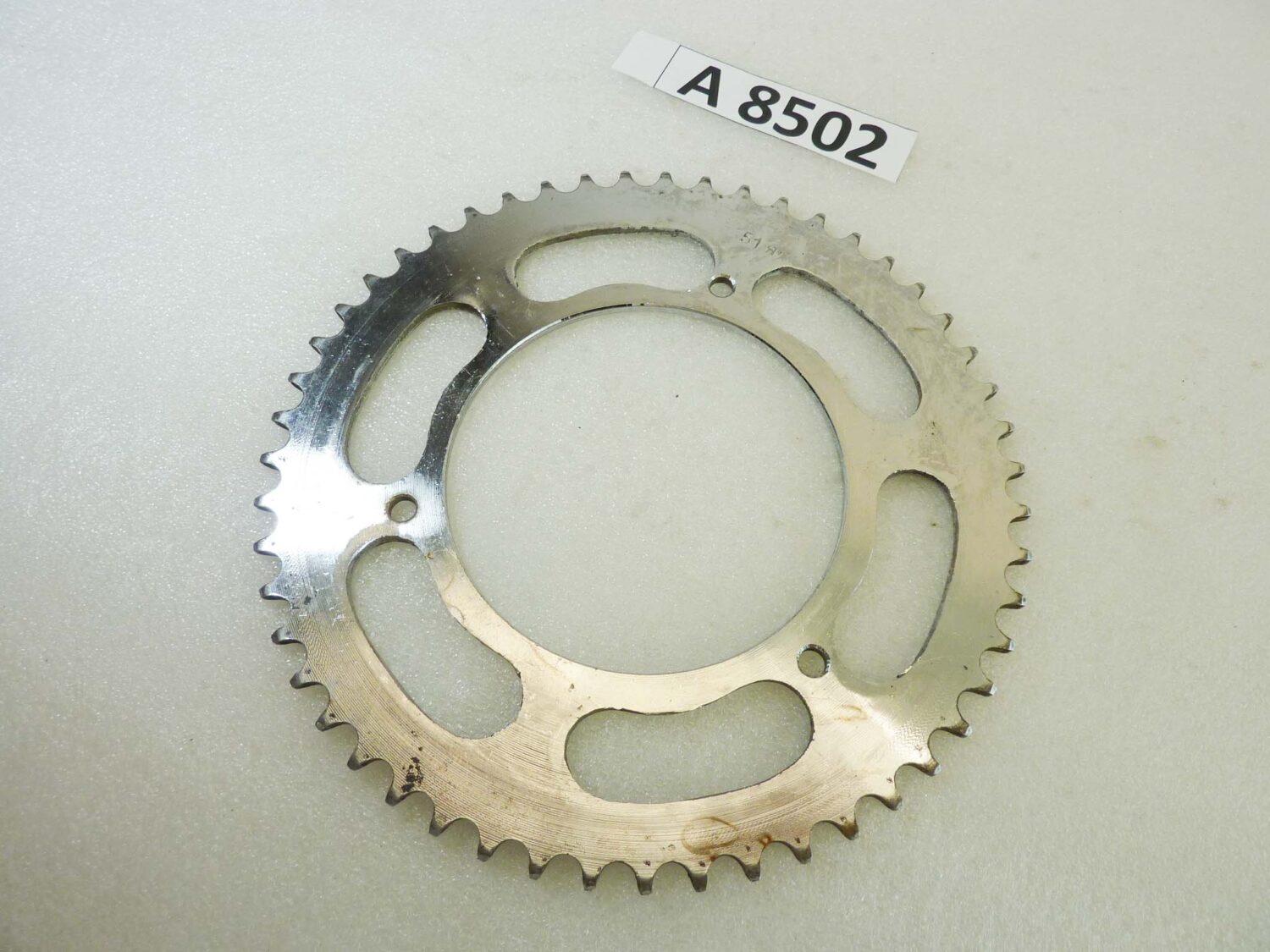 Corona cromata Guzzi Guzzino 3 fori 51 denti NUOVO fondo di magazzino vedi foto leggi descrizione - immagine 7