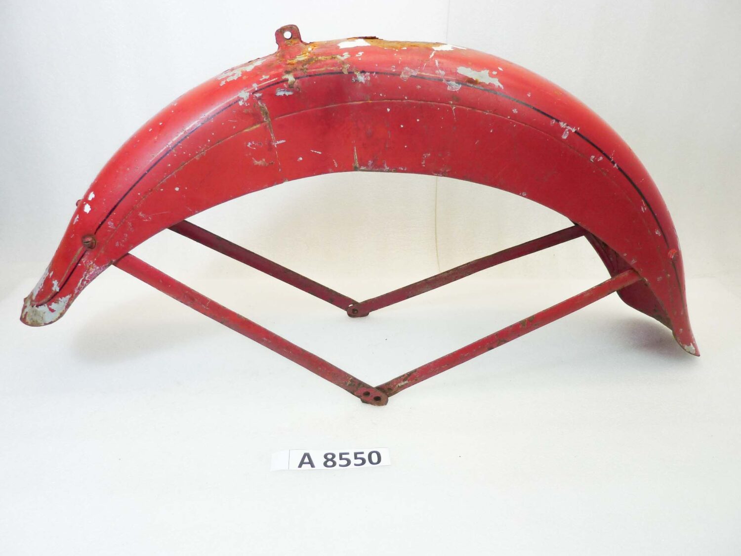 Parafango anteriore Guzzi epoca parallelogramma lungh 74 cm largh centrale 13 cm - immagine 4
