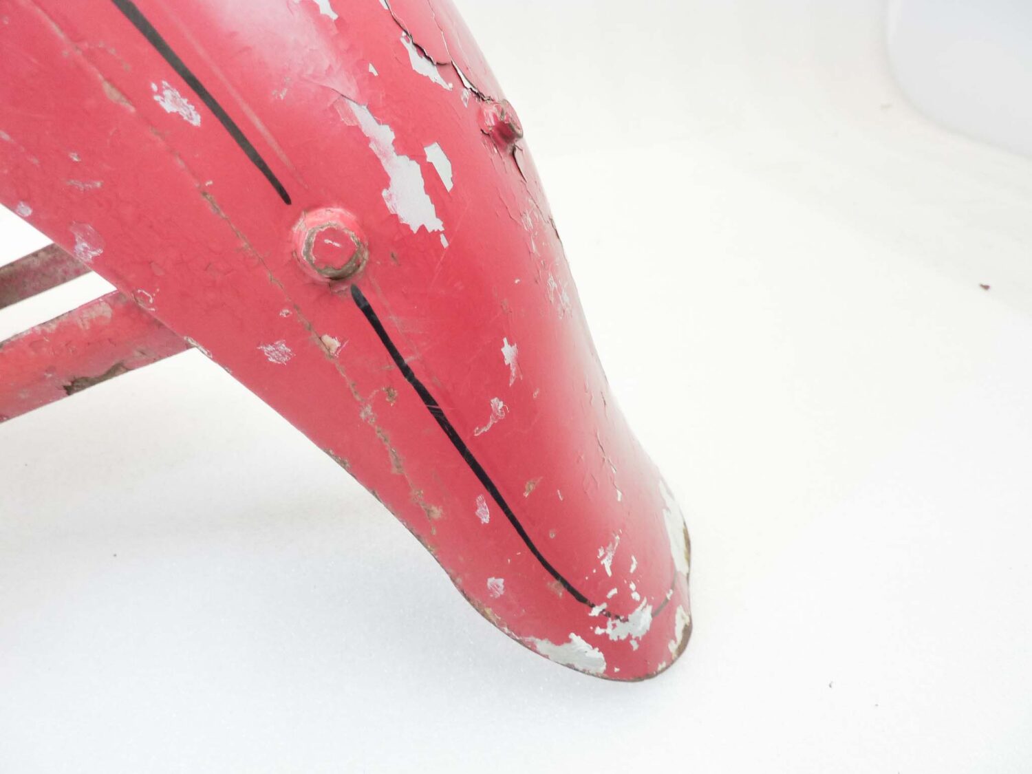 Parafango anteriore Guzzi epoca parallelogramma lungh 74 cm largh centrale 13 cm - immagine 7