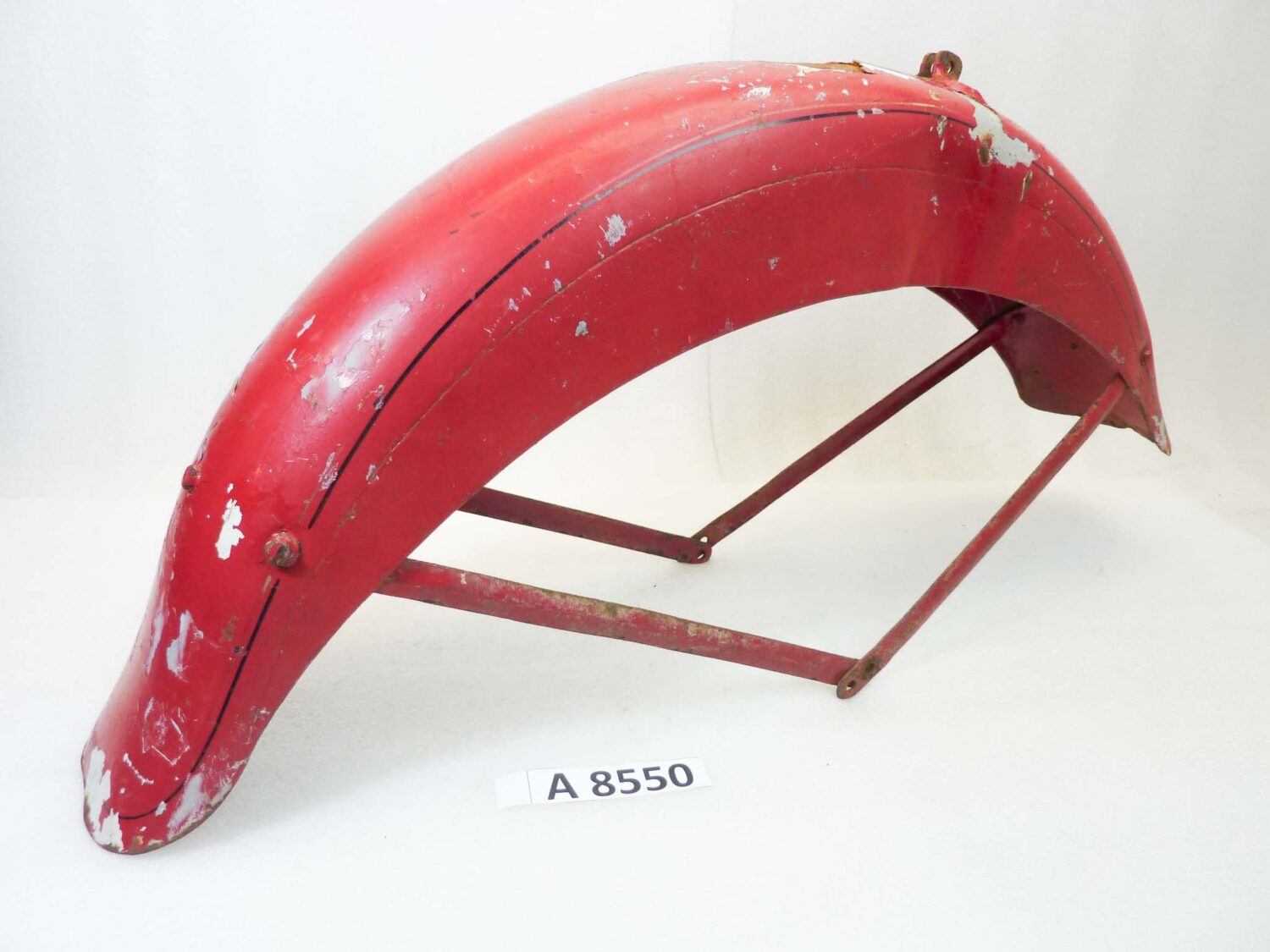 Parafango anteriore Guzzi epoca parallelogramma lungh 74 cm largh centrale 13 cm - immagine 8