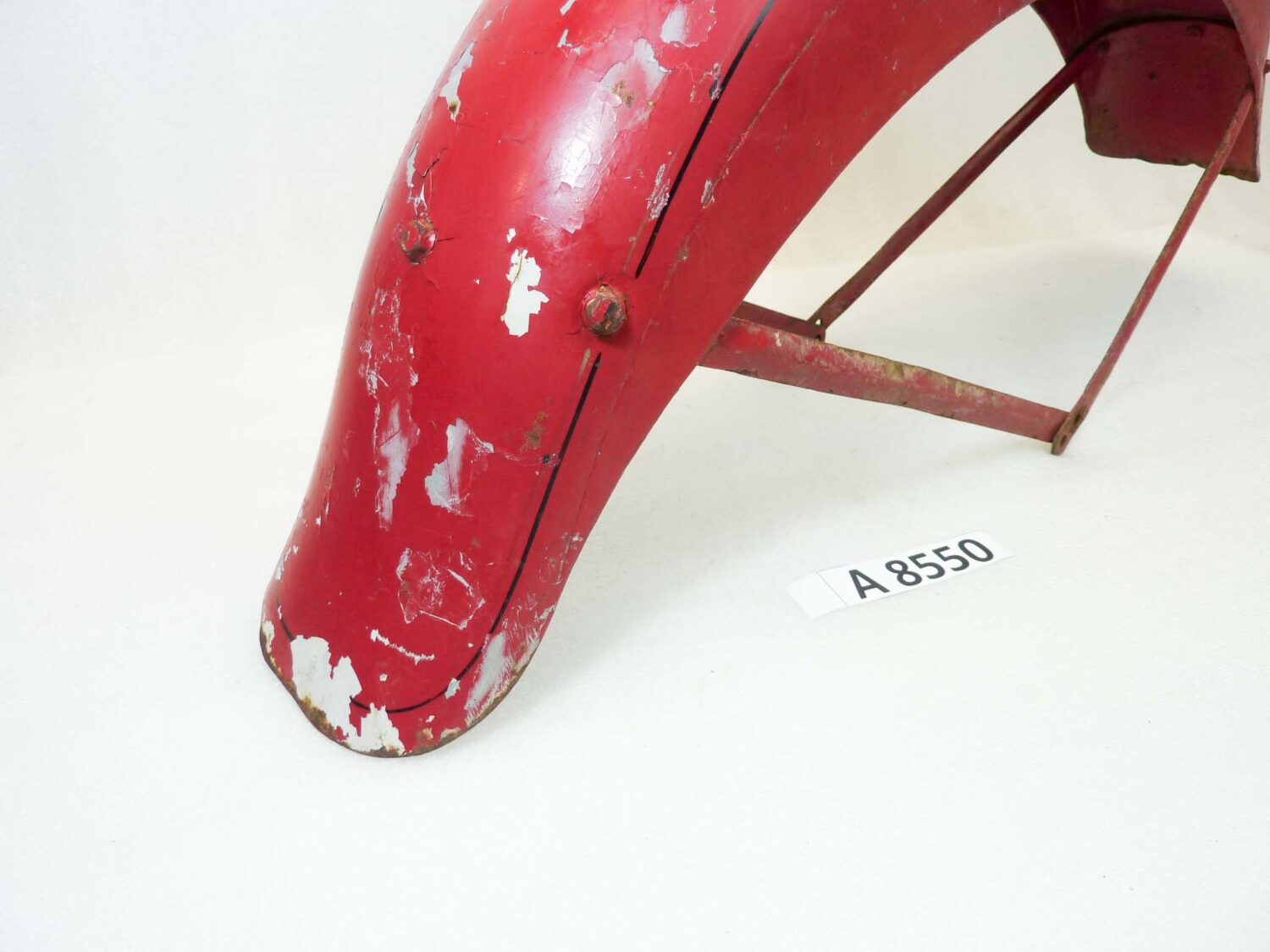 Parafango anteriore Guzzi epoca parallelogramma lungh 74 cm largh centrale 13 cm - immagine 9