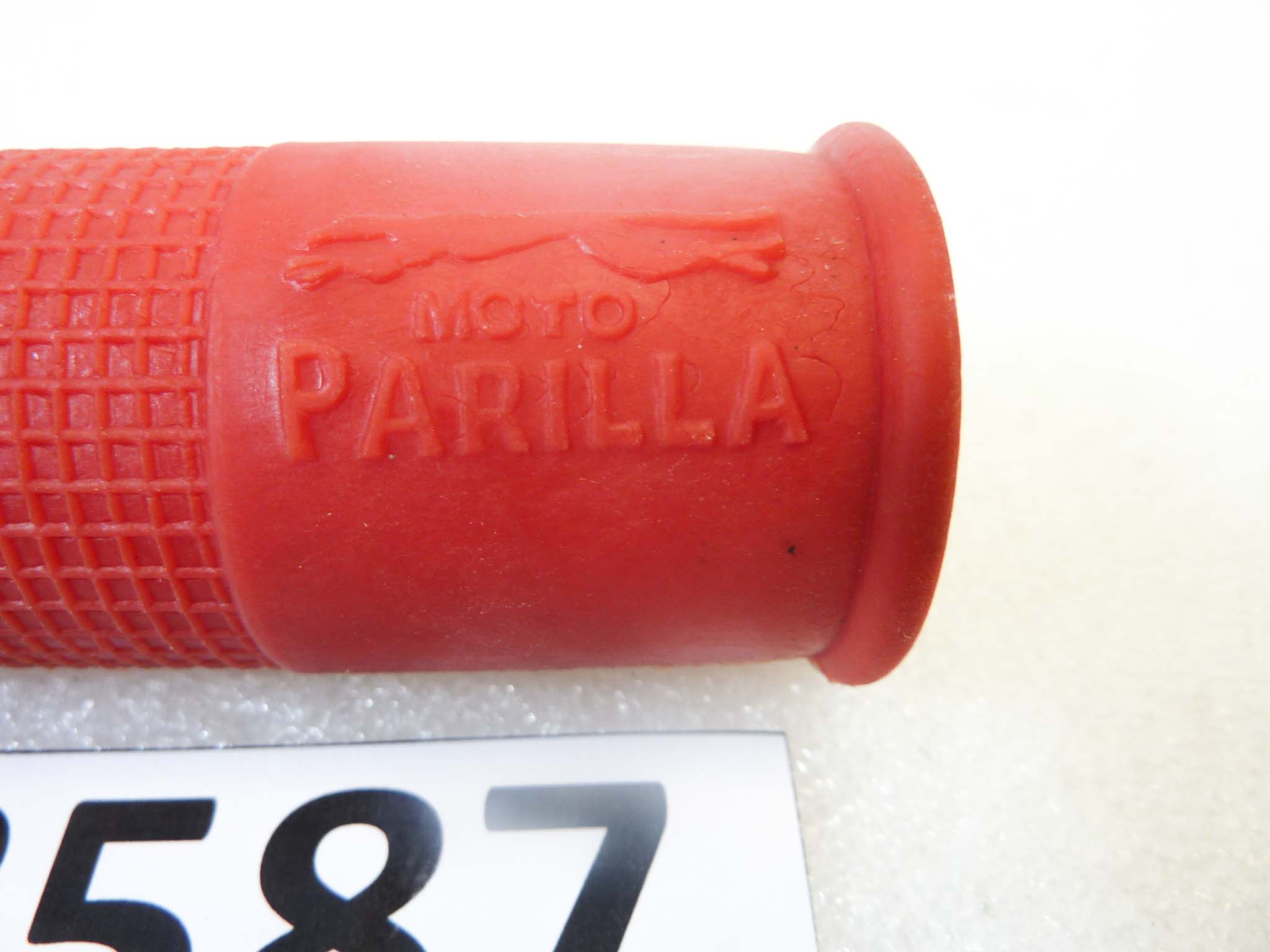 Manopola moto Parilla rossa originale no replica diam interno 22 lungh tot 110 mm nuovo fondo di magazzino - immagine 6