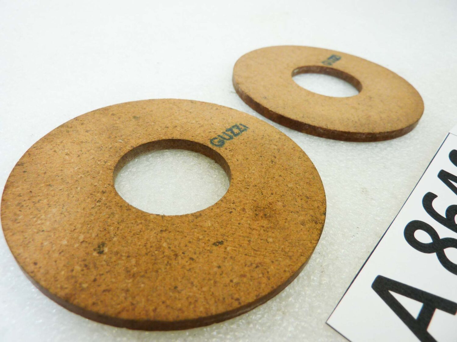 Dischi per ammortizzatori a compasso Guzzi e moto epoca varie diam est 79 mm diam int 30 mm spessore 4 mm nuovo fondo di magazzino - immagine 4