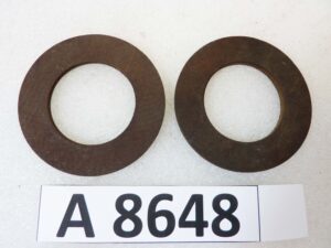 Dischi per ammortizzatori a compasso Guzzi e moto epoca varie diam est 60 mm diam int 35 mm spessore 3,5 mm nuovo fondo di magazzino