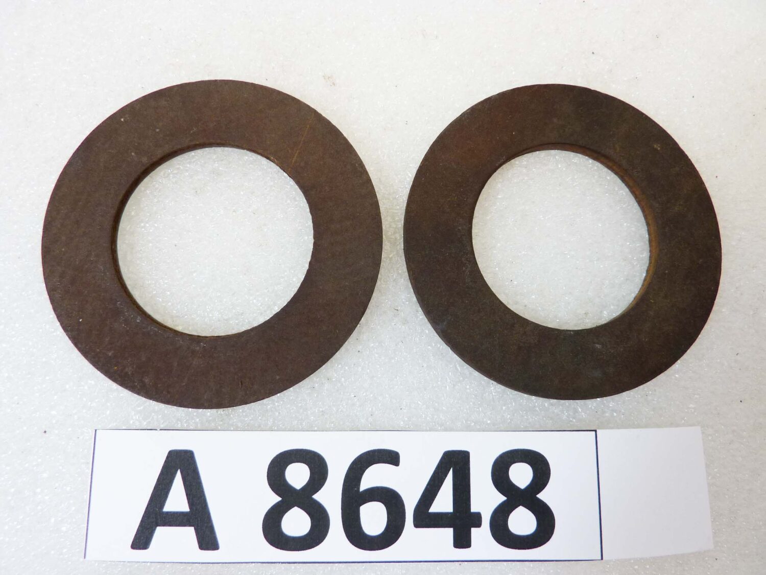 Dischi per ammortizzatori a compasso Guzzi e moto epoca varie diam est 60 mm diam int 35 mm spessore 3,5 mm nuovo fondo di magazzino