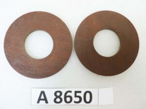 Dischi per ammortizzatori a compasso Guzzi e moto epoca varie diam est 88 mm diam int 38 mm spessore 4,4 mm nuovo fondo di magazzino
