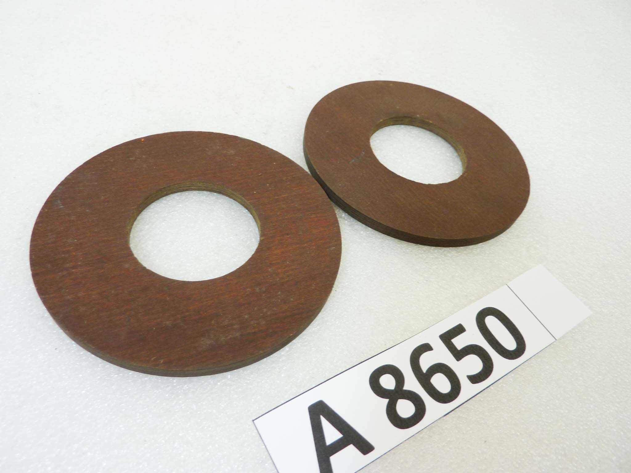 Dischi per ammortizzatori a compasso Guzzi e moto epoca varie diam est 88 mm diam int 38 mm spessore 4,4 mm nuovo fondo di magazzino - immagine 2