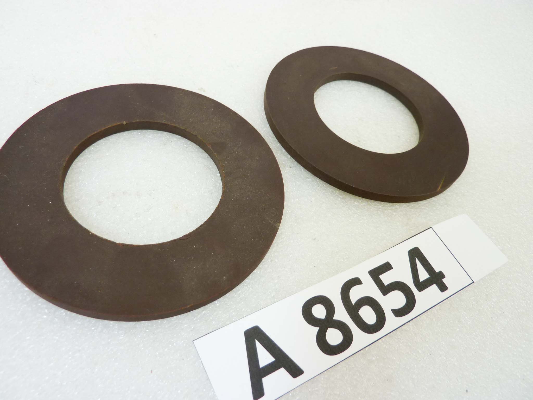 Dischi per ammortizzatori a compasso Guzzi e moto epoca varie diam est 88 mm diam int 48 mm spessore 4 mm nuovo fondo di magazzino - immagine 2