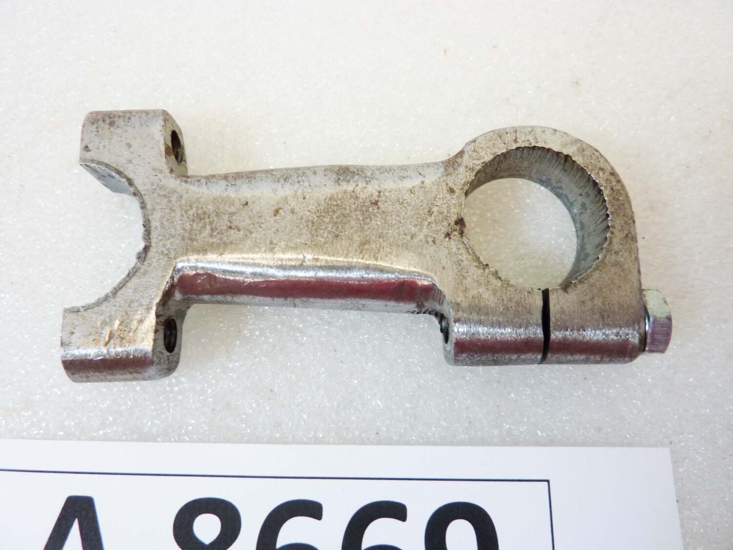 Riser supporto manubrio Guzzi lungh 86 mm diam cerchio 21 mm diam aperto 22 mm nuovo fondo di magazzino - immagine 5