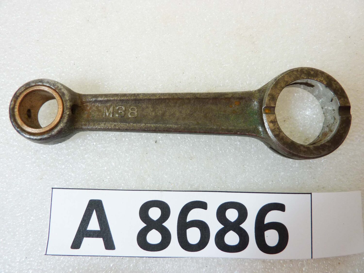 Biella moto epoca M38 lungh 111 mm diam int 12 mm 21,8 mm nuovo fondo di magazzino