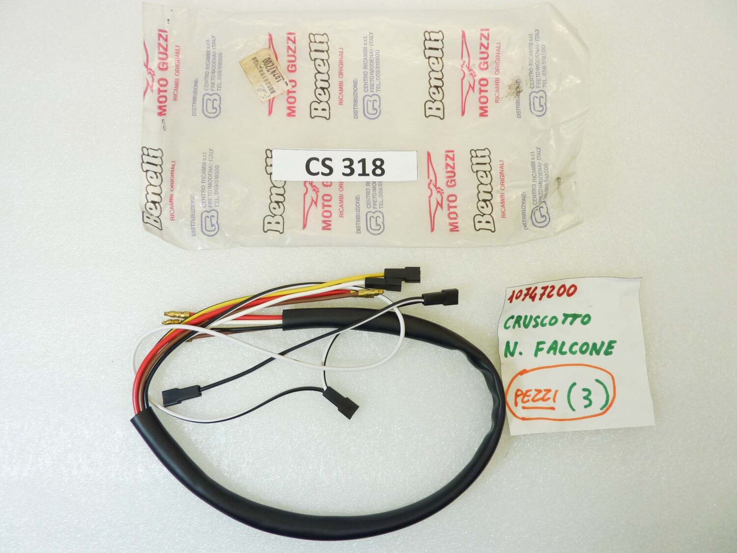 Impianto elettrico cruscotto Guzzi Nuovo Falcone cod 10747200 treccia cablaggio nuovo fondo di magazzino