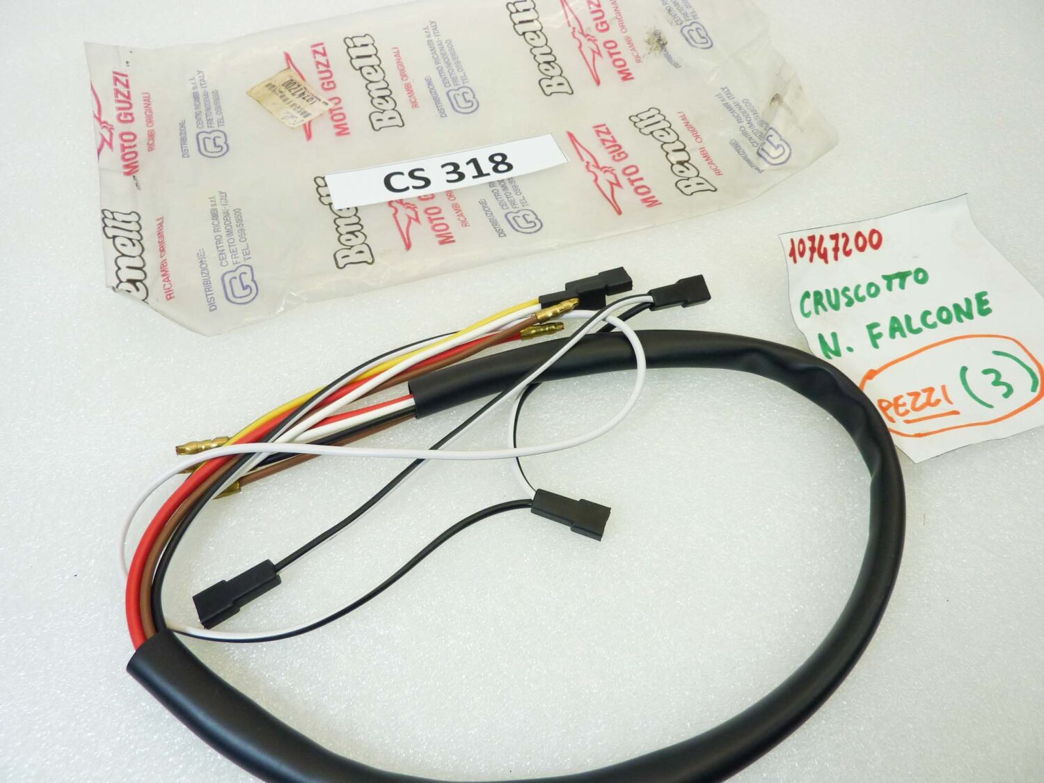 Impianto elettrico cruscotto Guzzi Nuovo Falcone cod 10747200 treccia cablaggio nuovo fondo di magazzino - immagine 2