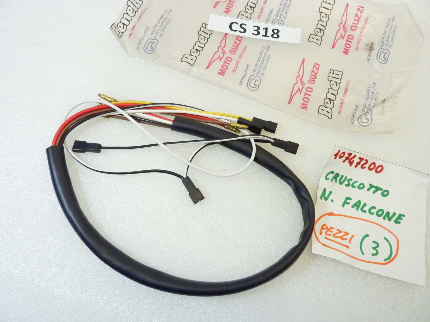 Impianto elettrico cruscotto Guzzi Nuovo Falcone cod 10747200 treccia cablaggio nuovo fondo di magazzino - immagine 6