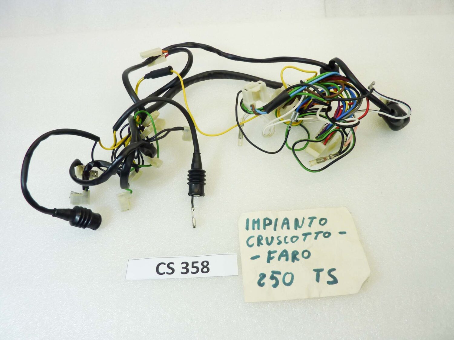 Impianto elettrico cruscotto faro Guzzi 250 TS treccia cablaggio - immagine 2